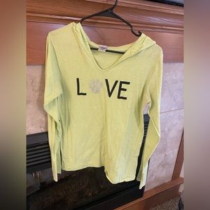 Women’s “Love” with crystal pet paw as the O. Hooded